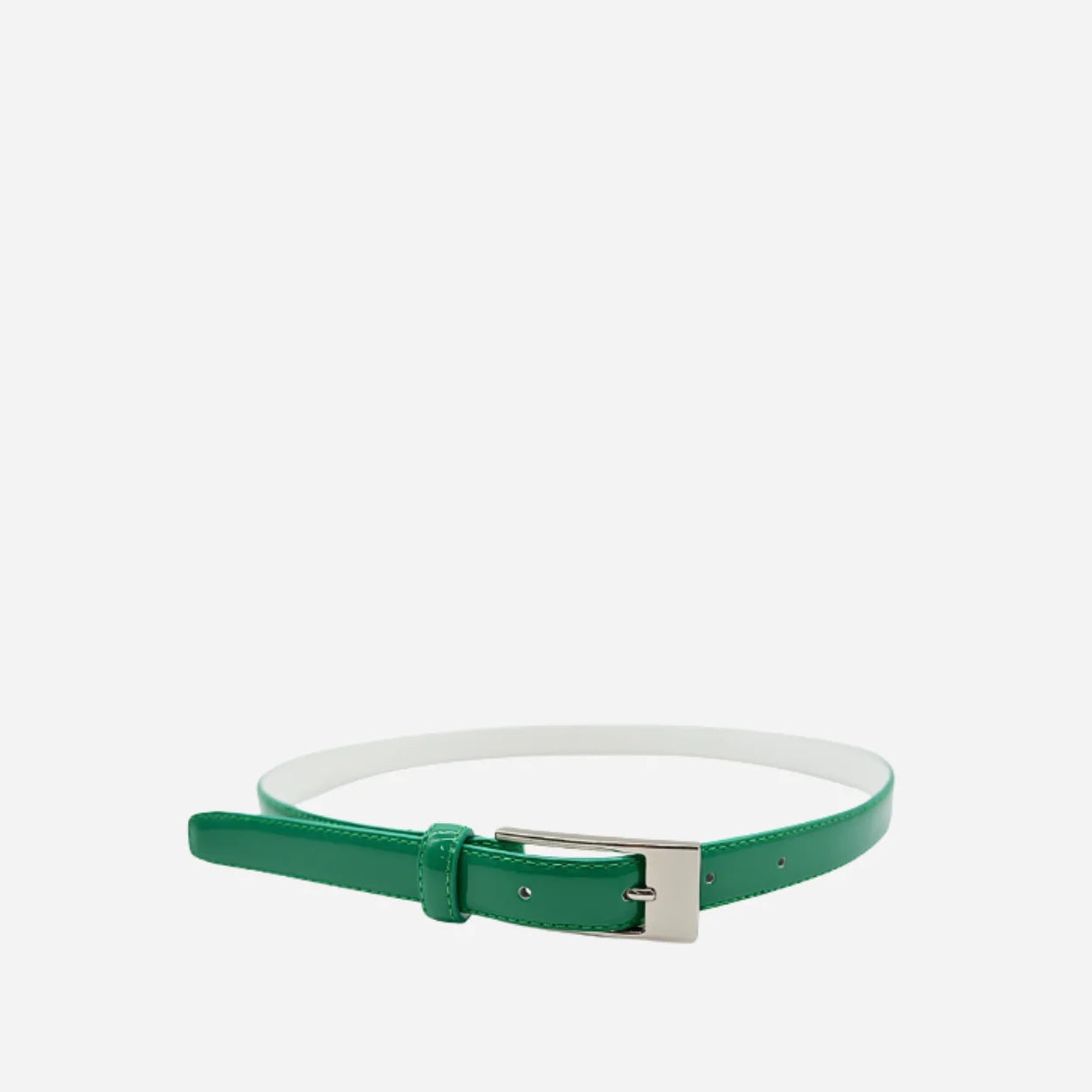 LACEY - Womens Emerald Green Patent Leather Belt