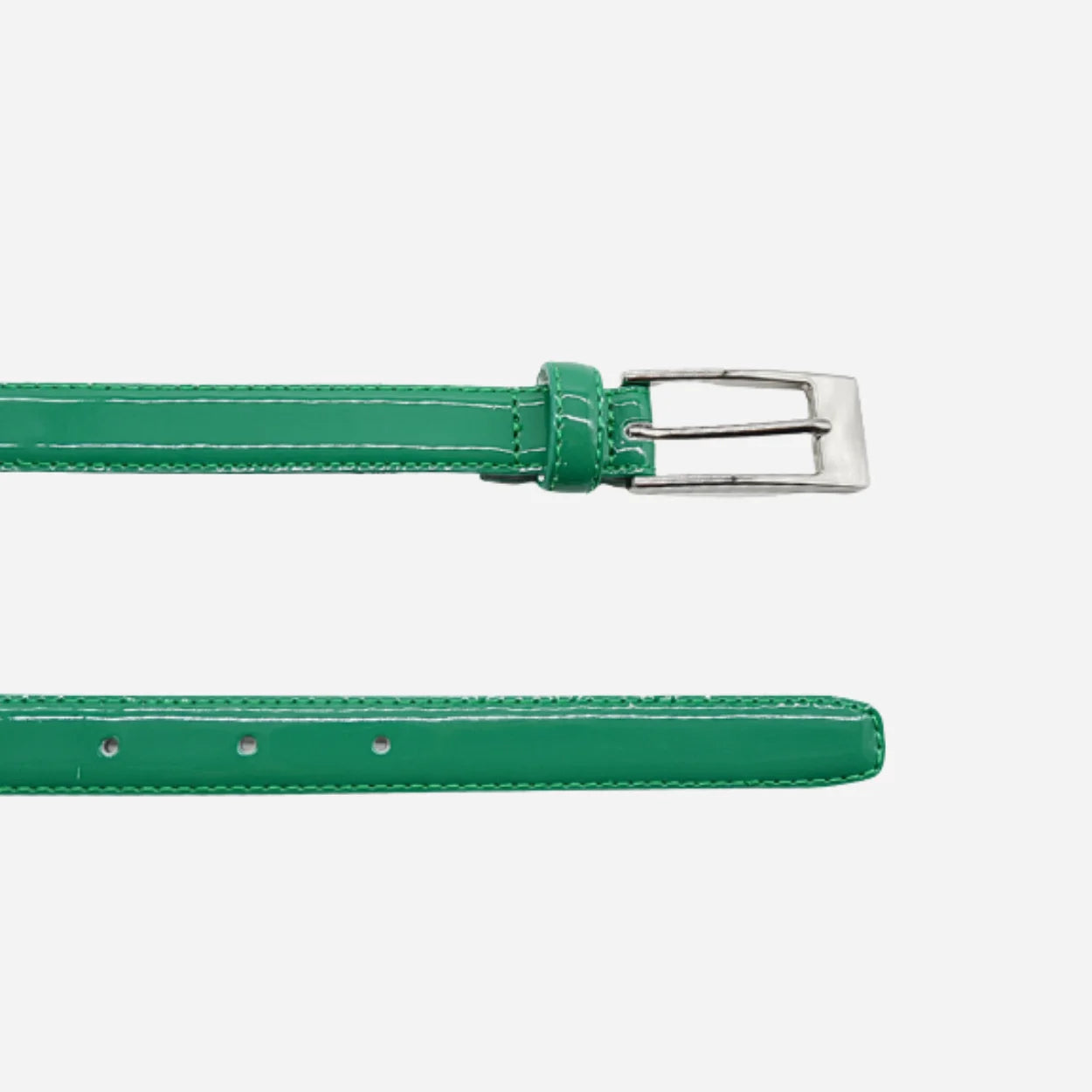 LACEY - Womens Emerald Green Patent Leather Belt