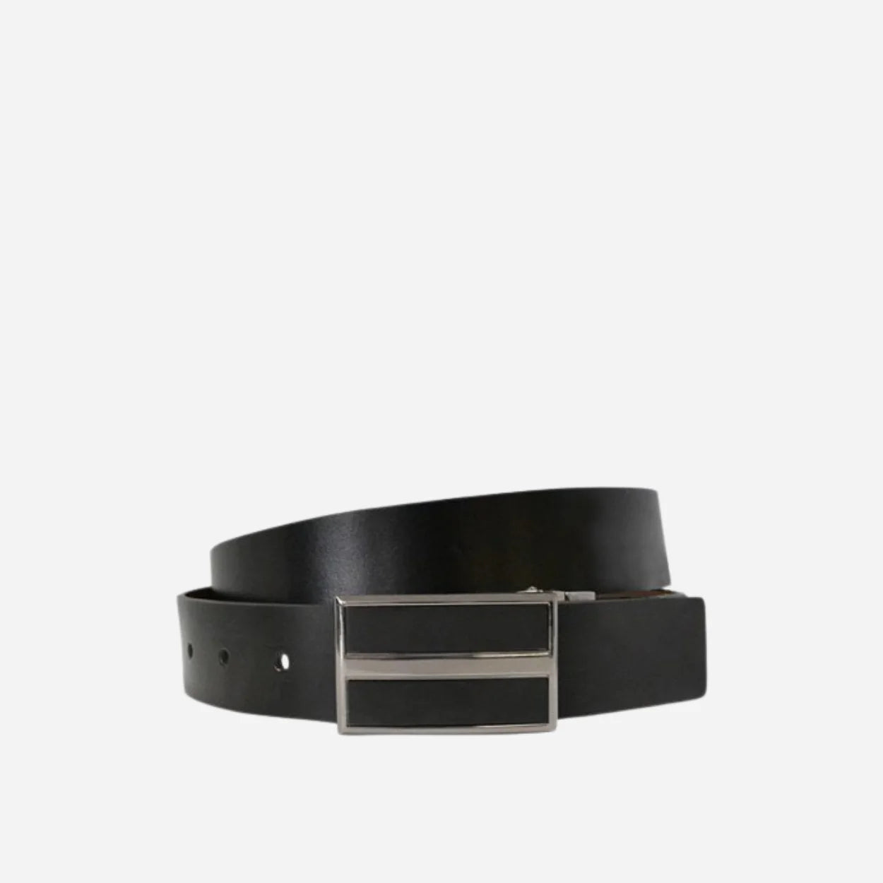 BOND - Mens Black and Brown Reversible Bonded Leather Belt
