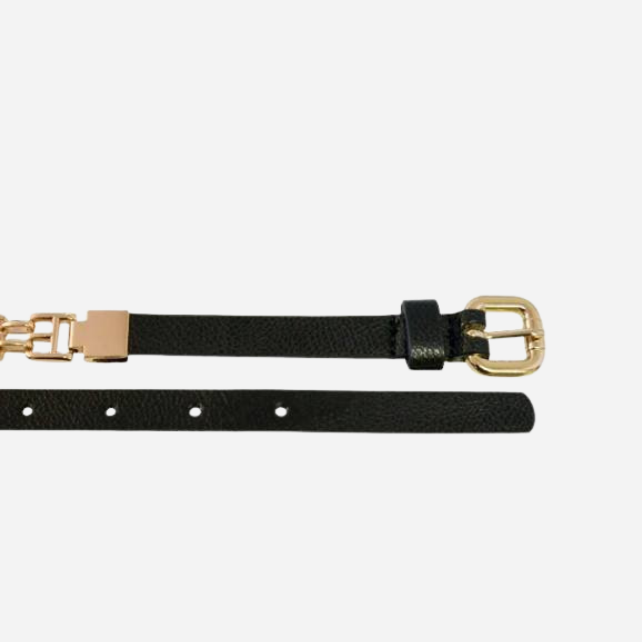KIERA - Womens Black Faux Leather Belt - BeltNBags
