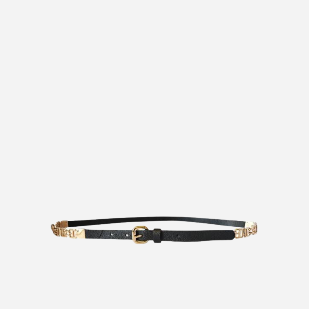 KIERA - Womens Black Faux Leather Belt