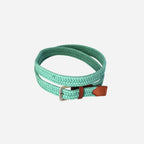 LOCK - Women  and Men Casual Green Cotton Webbing Belt - BeltNBags
