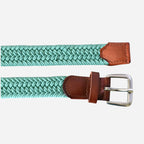 LOCK - Women  and Men Casual Green Cotton Webbing Belt - BeltNBags