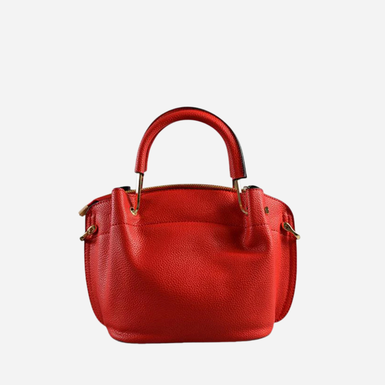 LUCY - Red Vegan Leather Handbag & Crossbody Bag