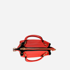 LUCY - Red Vegan Leather Handbag & Crossbody Bag
