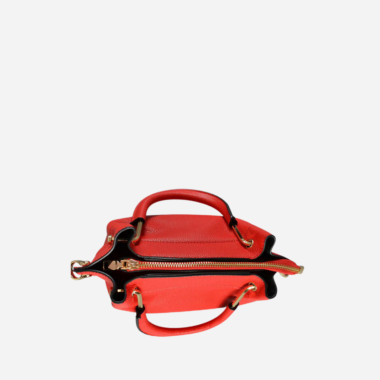 LUCY - Red Vegan Leather Handbag & Crossbody Bag