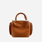 LUCY - Tan Brown Vegan Leather Handbag & Crossbody Bag