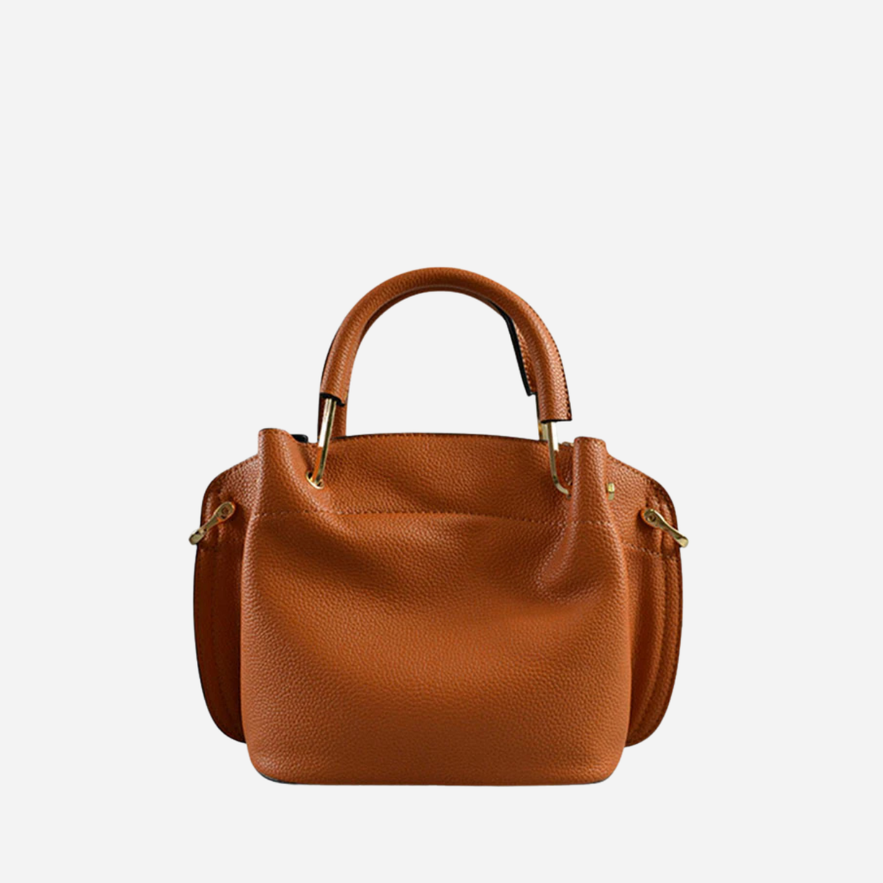 LUCY - Tan Brown Vegan Leather Handbag & Crossbody Bag
