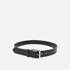 LUTHER - Men Women Unisex Black Leather Belt - BeltNBags