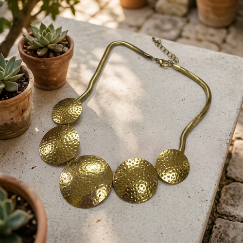 Lila Antique Disc Necklace For Women