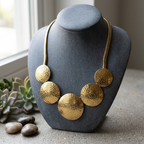 Lila Antique Disc Necklace For Women - BeltNBags