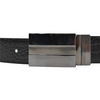 Lonsdale embossed leather belt with reversible silver buckle, 32mm wide.