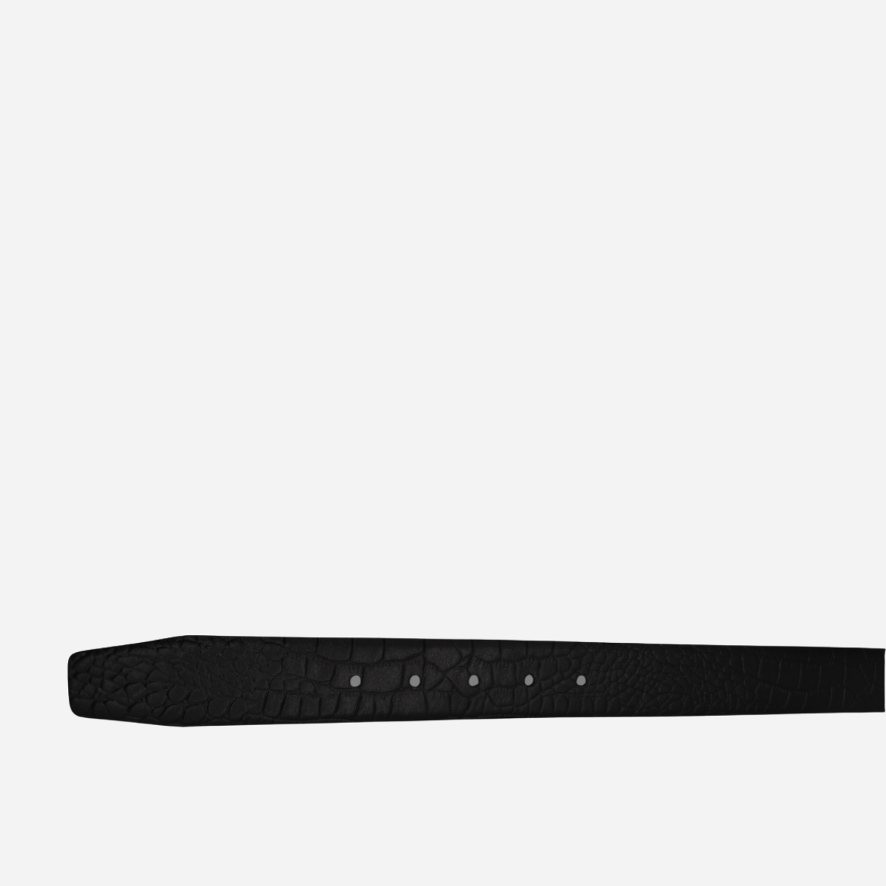 Lonsdale Embossed Leather Belt - Reversible Silver Buckle