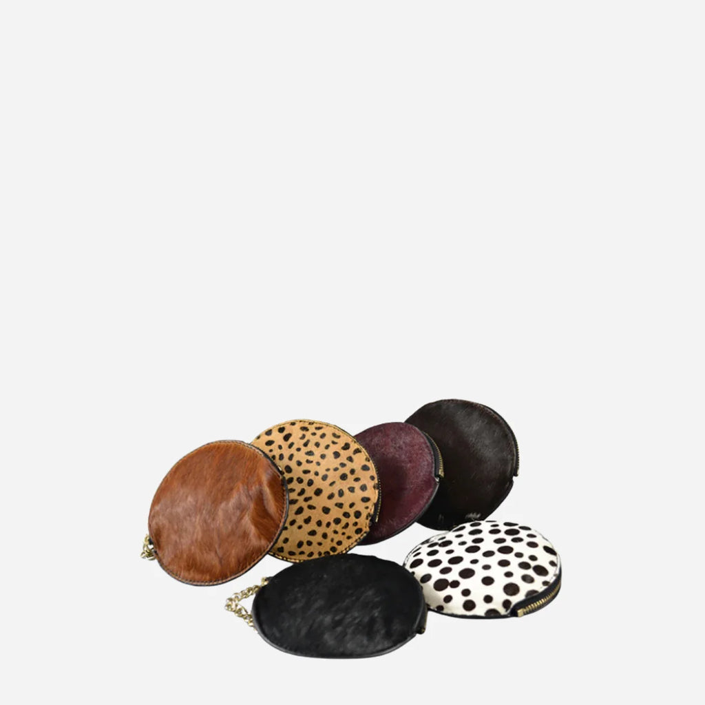 LORN - Ladies Addison Road Calf Hair Key Ring Coin Purse