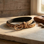 MAGGIE - Leopard Print Women's Genuine Leather Belt