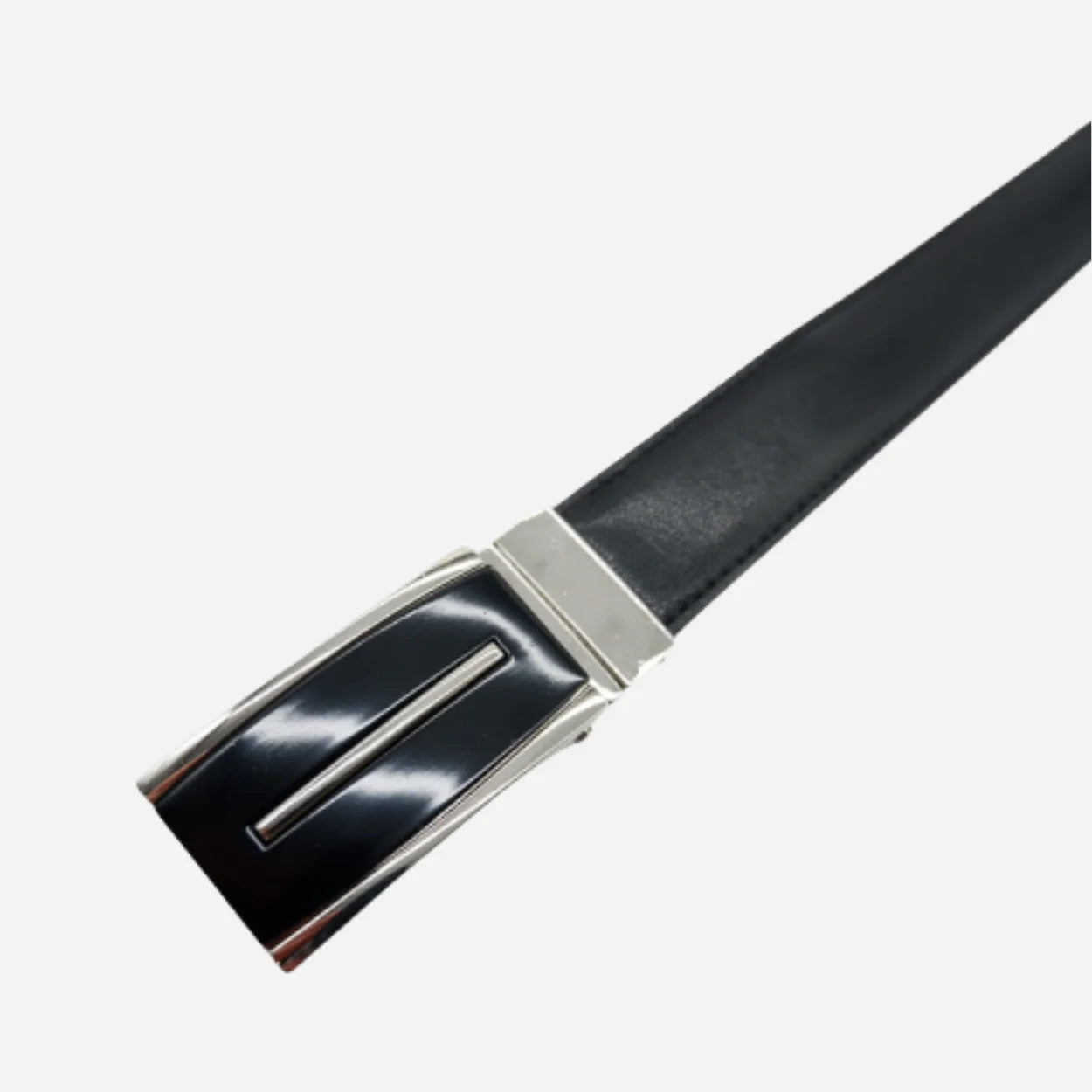 MALCOLM - Mens Black & Chocolate Reversible Genuine Leather Belt