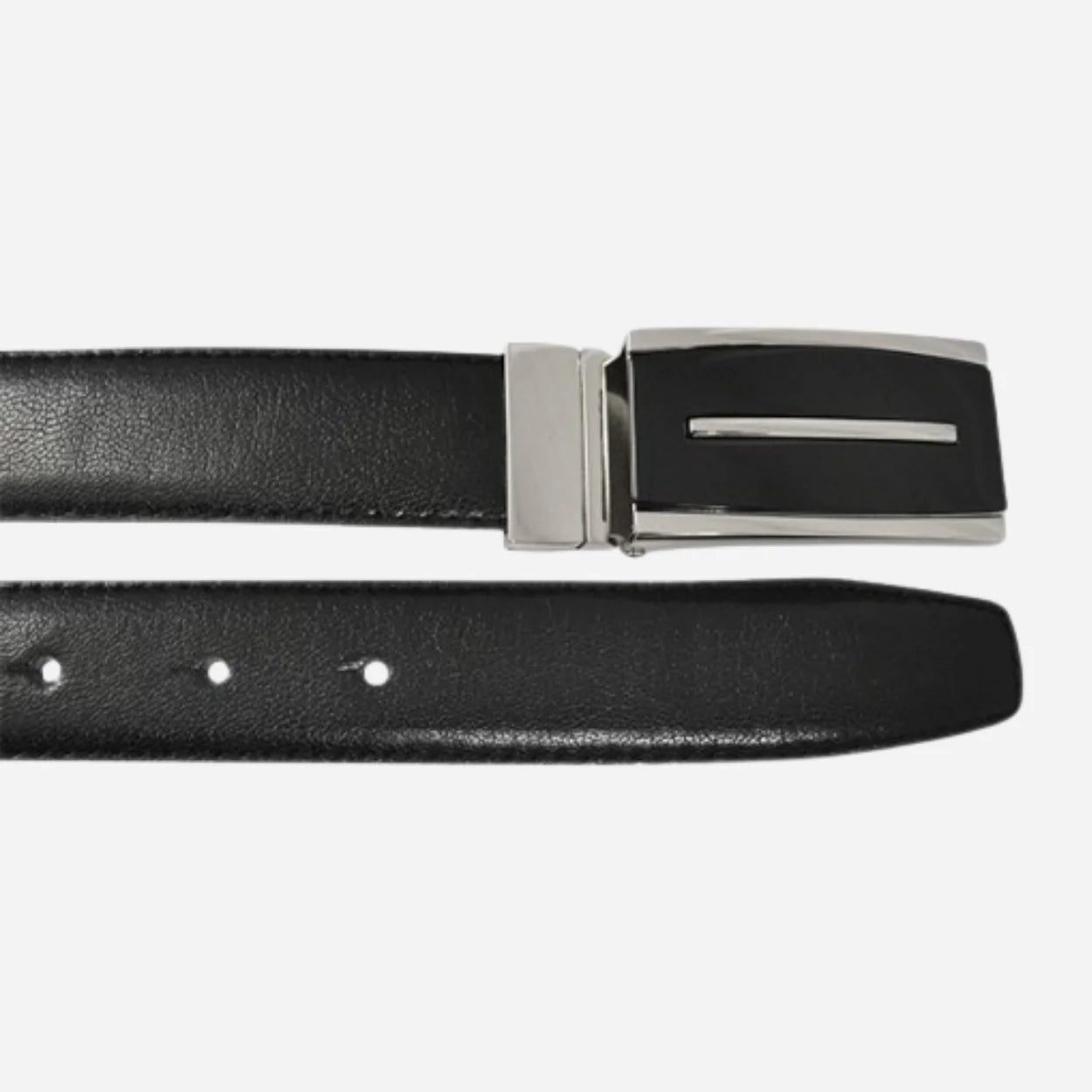 MALCOLM - Mens Black & Chocolate Reversible Genuine Leather Belt