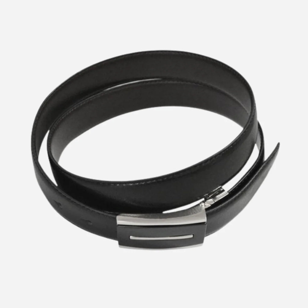 MALCOLM - Mens Black & Chocolate Reversible Genuine Leather Belt
