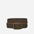 MARCELLO - Mens Brown Suede Leather Belt - BeltNBags
