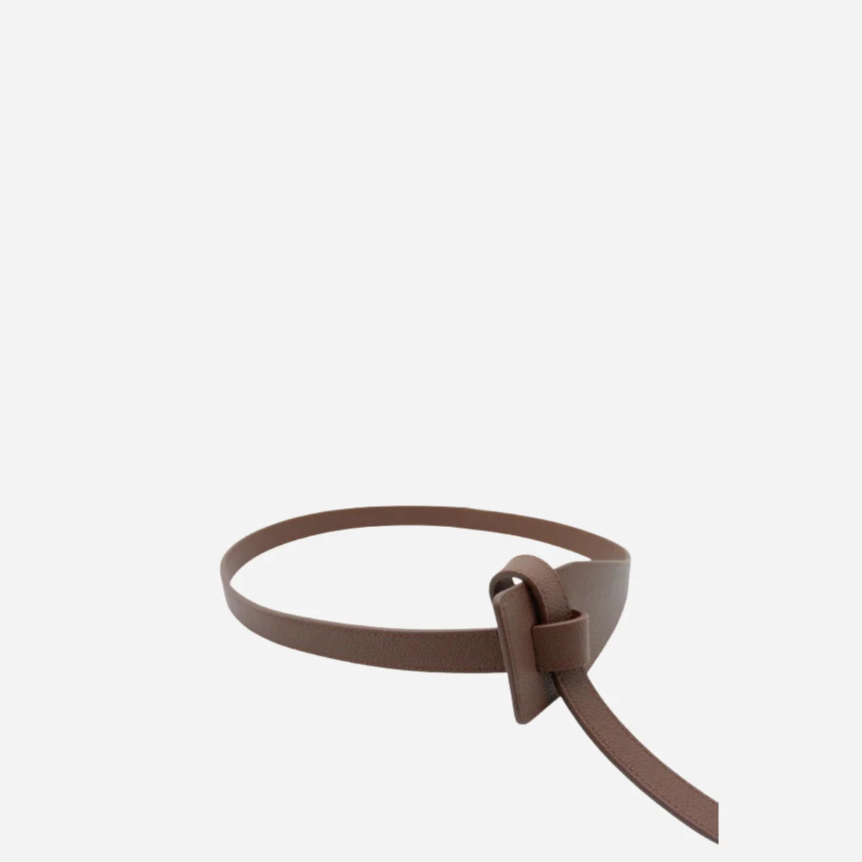 MARINA - Women's Latte Genuine Leather Knot Waist Belt
