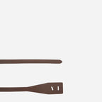 MARINA - Women's Latte Genuine Leather Knot Waist Belt