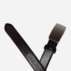 MATEO - Dark Brown Genuine Leather Boys Belt with Shield Buckle