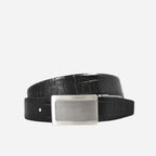 MAXWELL - Mens Black Genuine Leather Reversible Belt - BeltNBags
