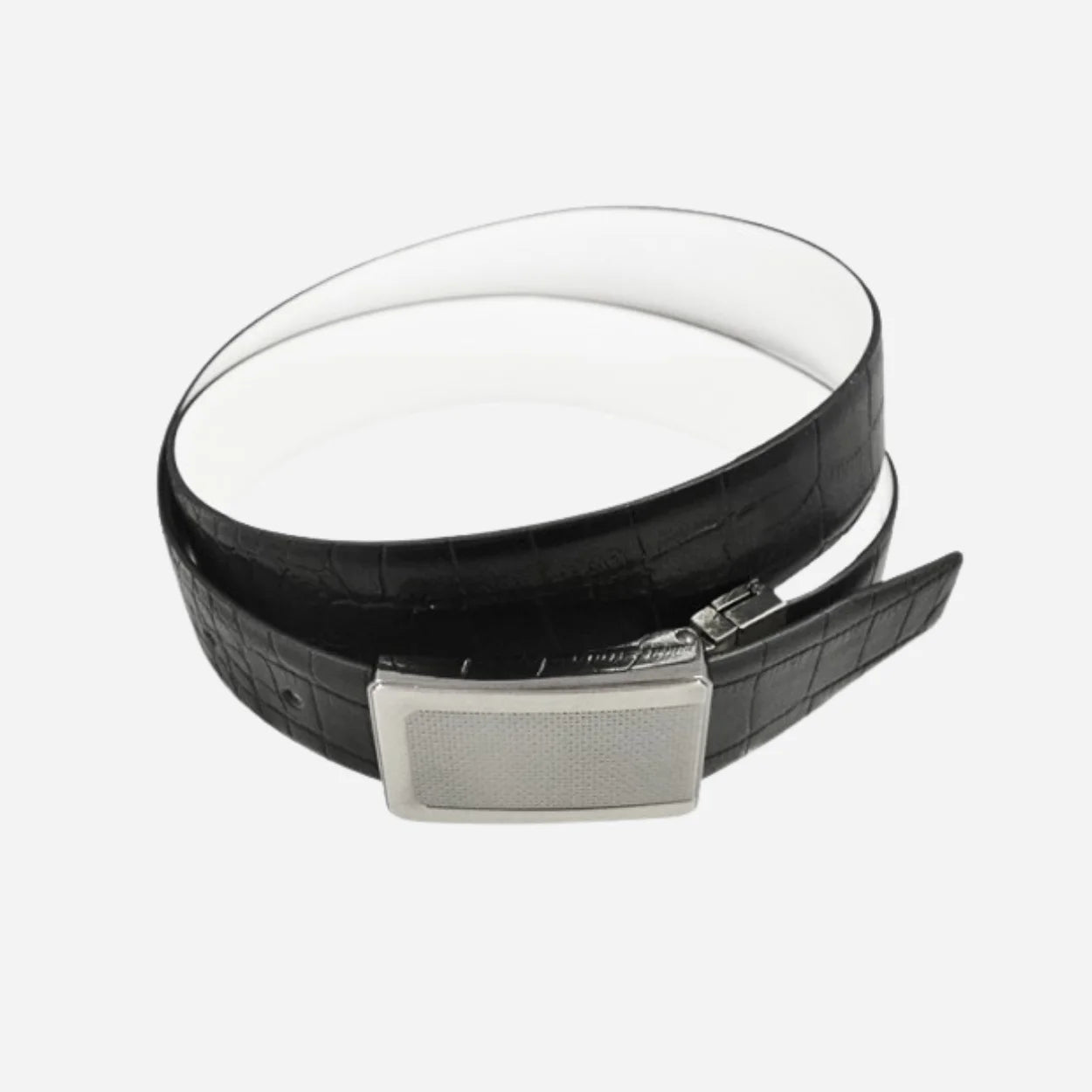 MAXWELL - Mens Black Genuine Leather Reversible Belt
