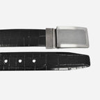 MAXWELL - Mens Black Genuine Leather Reversible Belt - BeltNBags