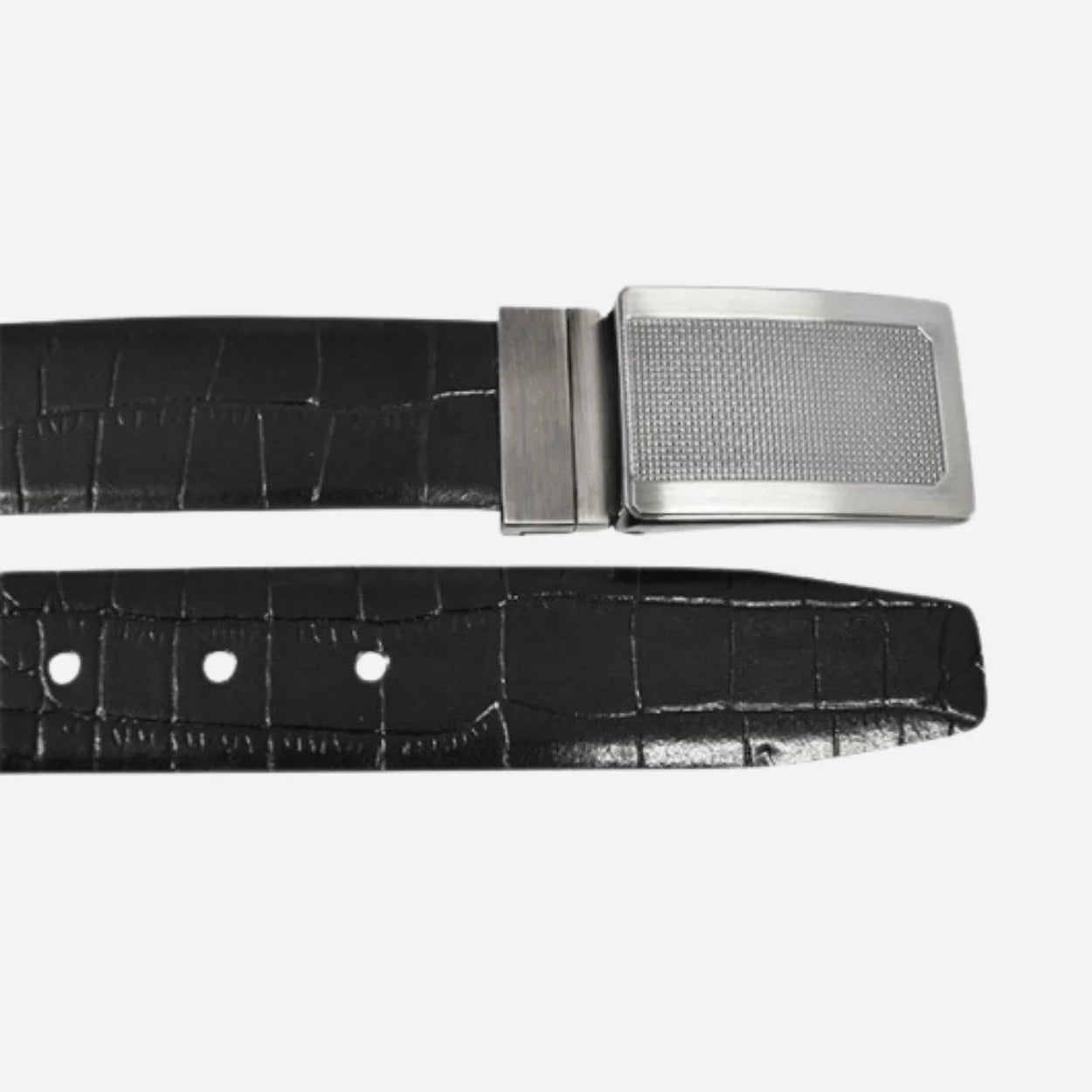 MAXWELL - Mens Black Genuine Leather Reversible Belt
