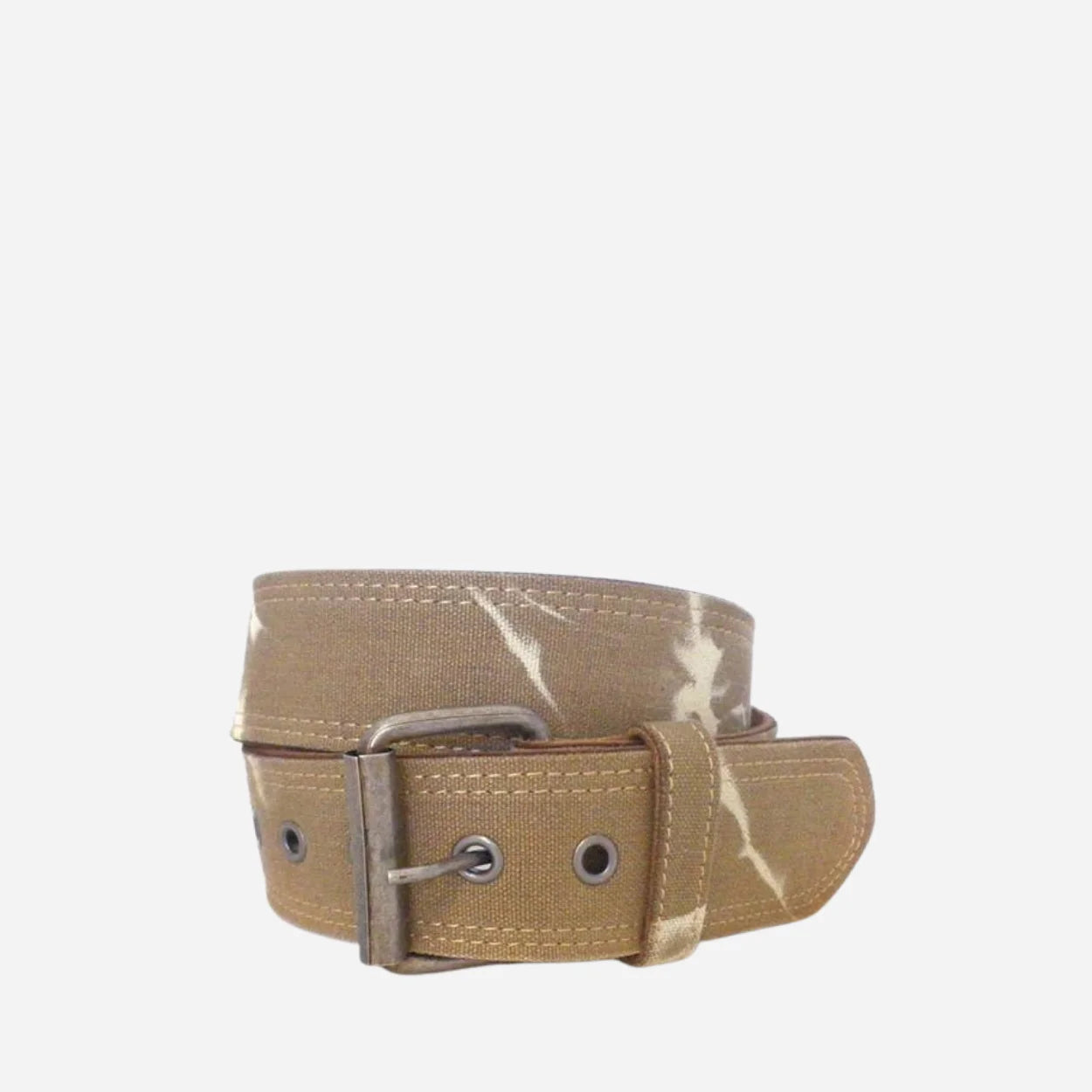 MIGUEL - Mens Sand Canvas & Leather Belt - BeltNBags