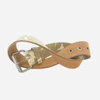 MIGUEL - Mens Sand Canvas & Leather Belt - BeltNBags