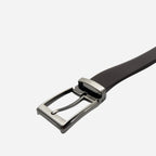 MISSISSIPPI - Men's Black/Chocolate Reversible Genuine Leather Belt