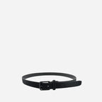 MOLLY - Women's Black Ponyhair Genuine Leather Belt