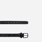 MOLLY - Women's Black Ponyhair Genuine Leather Belt