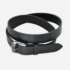 MYLES - Mens Black Leather Dress Belt - BeltNBags