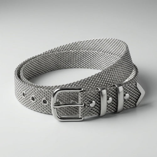 Margaux Women's Silver Metal Mesh Belt