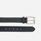 NATHAN - Mens Genuine Black Leather Belt - BeltNBags