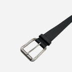 NATHAN - Mens Genuine Black Leather Belt - BeltNBags