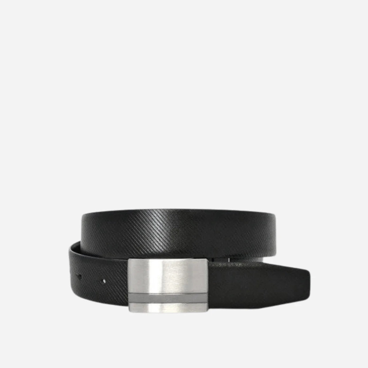 ODRAN - Mens Black Genuine Leather Belt