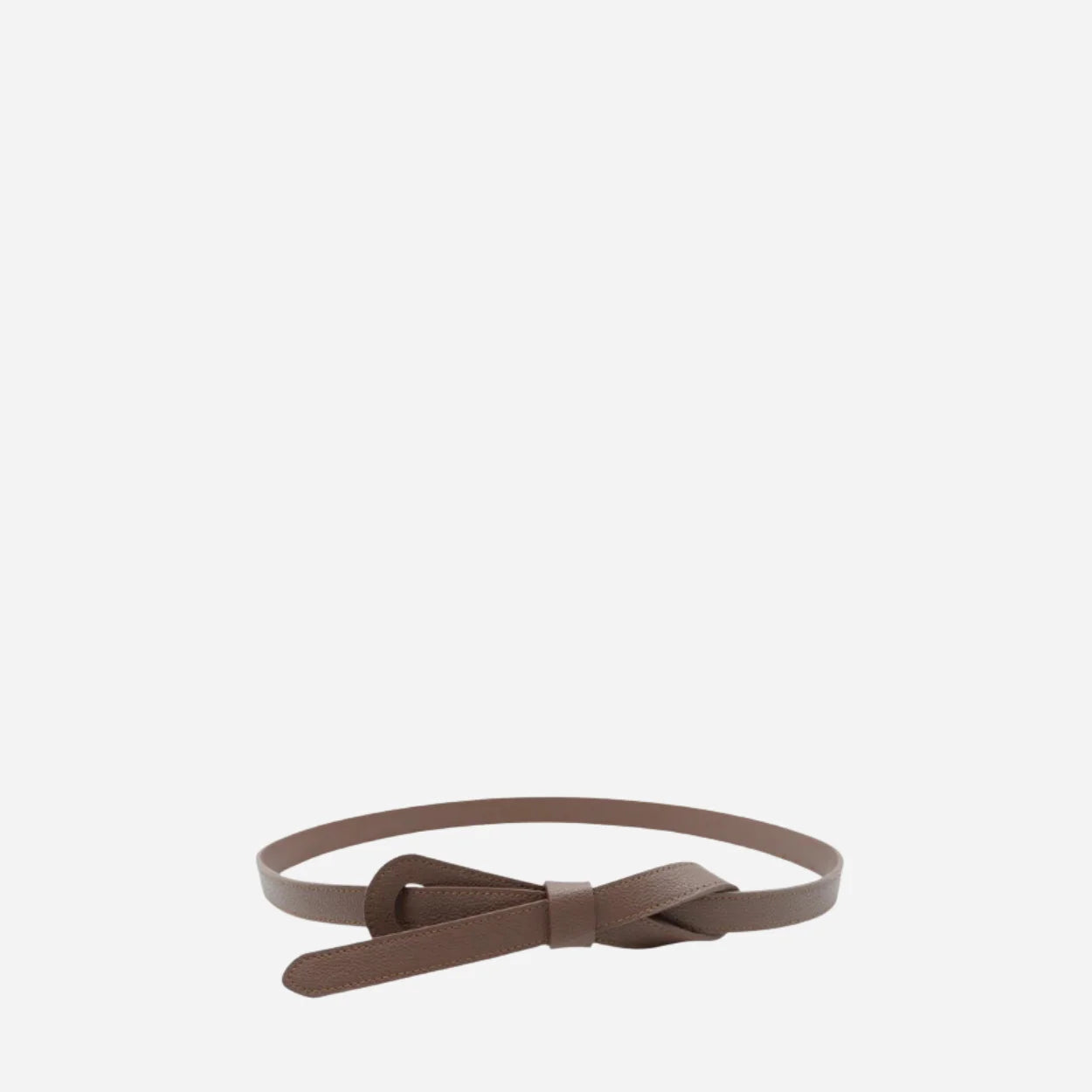 OLIVIA - Women's Latte Brown Genuine Leather Knot Waist Belt