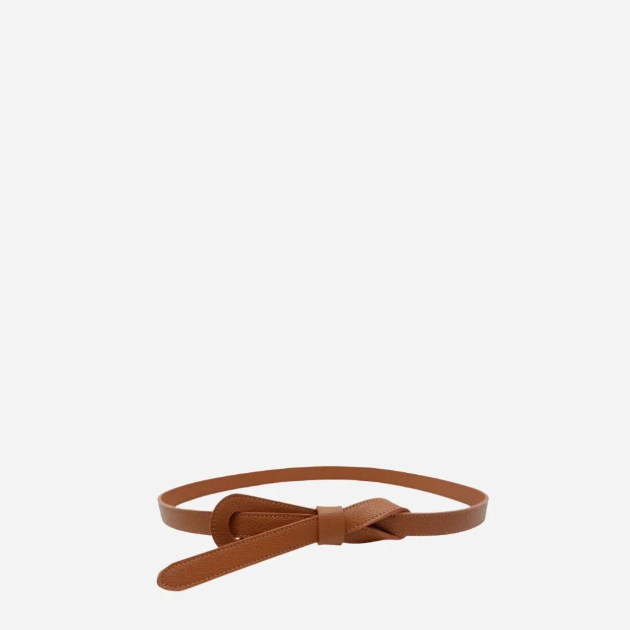 OLIVIA - Women's Tan Genuine Leather Knot Waist Belt