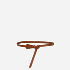 OLIVIA - Women's Tan Genuine Leather Knot Waist Belt
