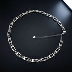 Olympia Silver Greek Key Chain Waist Belt - BeltNBags