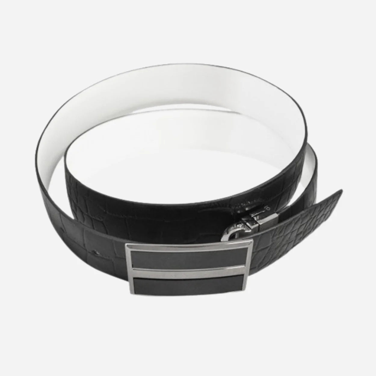 DYLAN - Mens Black Genuine Leather Reversible Belt
