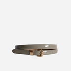 Gift Box 2 Belts | Women's Grey & Red Skinny Leather Belt Gift Set