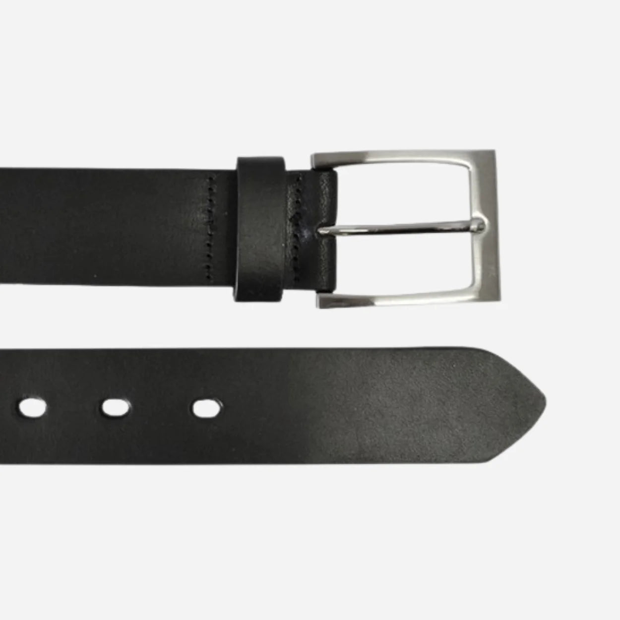 RALPH - Mens Black Genuine Leather BIG SIZE Flexi-Belt