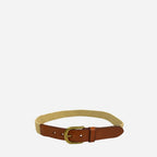 FAIRLIGHT - Addison Road Cotton Weave Elastic Leather Belt - BeltNBags