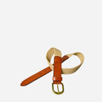FAIRLIGHT - Addison Road Cotton Weave Elastic Leather Belt - BeltNBags