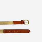 FAIRLIGHT - Addison Road Cotton Weave Elastic Leather Belt - BeltNBags